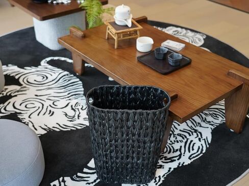 5 جالون علبة القمامة الخوص ، وعلب القمامة الحمام الخوص مع المقابض ، وسلة النفايات منسوجة يدويًا مضاءة بالماء علبة قمامة صغيرة لغرفة النوم ، والحمام ، والمكتب ، والرمادي/20 لترًا in Kuwait