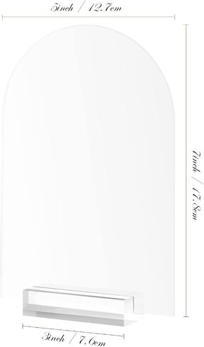 5x7 Inch Frosted Arch Acrylic Signs with Clear Stand - 10 Pack DIY Wedding Table Number Signs in Kuwait
