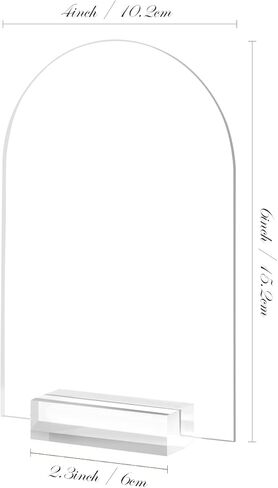 5x7 Inch Frosted Arch Acrylic Signs with Clear Stand - 10 Pack DIY Wedding Table Number Signs in Kuwait