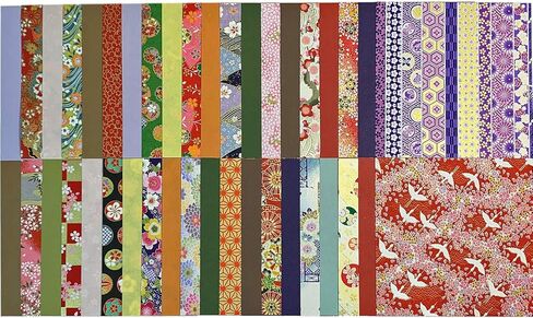 Yuzen Washi Paper 15x15cm Japanese Chiyogami Origami 80 Sheets Assortment in Saudi Arabia