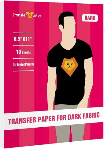 Iron on Heat Transfer Paper for Dark Fabric 8.5x11 inch Printable T Shirt Transfer Paper Compatible with Inkjet Printer 25 Sheets in Saudi Arabia