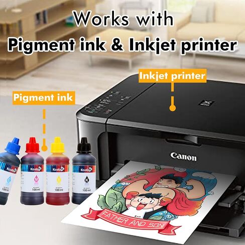 Iron on Heat Transfer Paper for Dark Fabric 8.5x11 inch Printable T Shirt Transfer Paper Compatible with Inkjet Printer 25 Sheets in Saudi Arabia