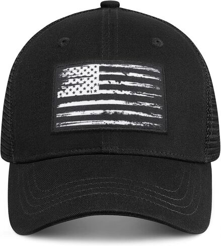 American Fish Flag Trucker Hat, Fishing Gifts for Men Women in Kuwait