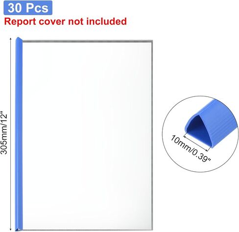 Patikil 30pcs قضبان ربط ، قضبان الربط 10 مم Slide Grip 70 السعة السعة A4 تقرير الموثق المثلث الموثق لاستئناف تغطية التقرير ، الأزرق in Kuwait