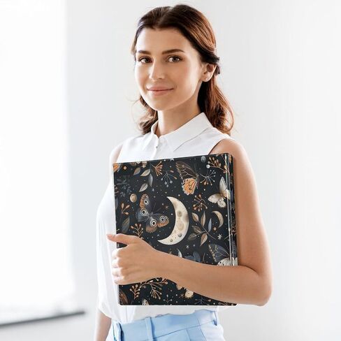 Nander 3 Ring Binder,Moth and Moon Binder with Clipboard（ Letter Size）,Cute Binder Organizer for Work,School,Office and Business Supplies in Kuwait
