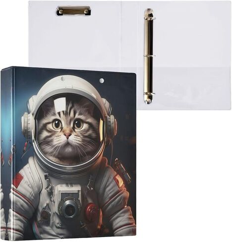 Nander 3 Ring Binder,Moth and Moon Binder with Clipboard（ Letter Size）,Cute Binder Organizer for Work,School,Office and Business Supplies in Kuwait