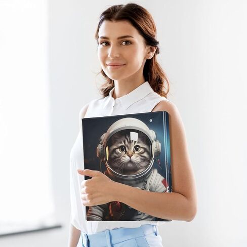 Nander 3 Ring Binder,Moth and Moon Binder with Clipboard（ Letter Size）,Cute Binder Organizer for Work,School,Office and Business Supplies in Kuwait