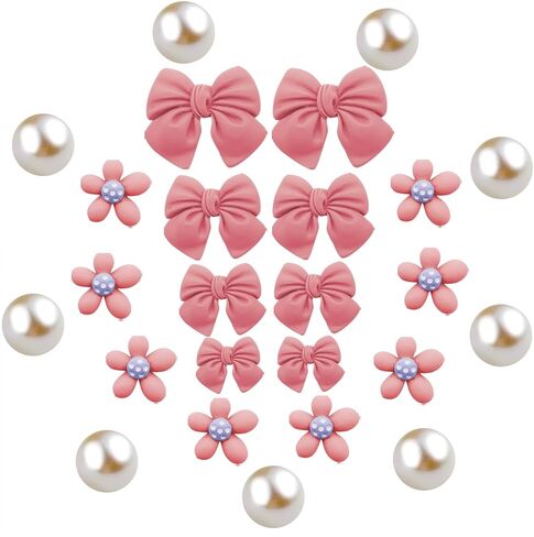 16Pcs Bow Flower Shoe Charms for Women Shoes Accessories for Clog Sandals/Slippers/Bracelet in Kuwait