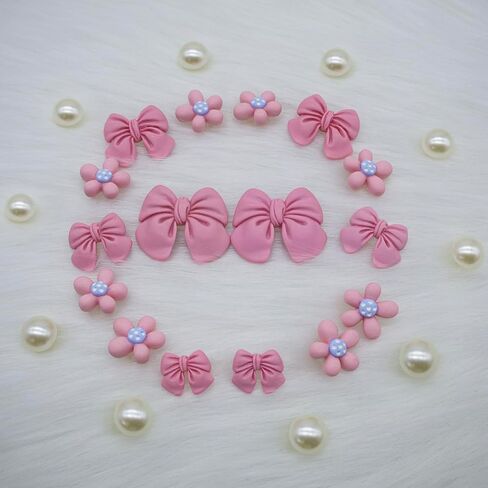 16Pcs Bow Flower Shoe Charms for Women Shoes Accessories for Clog Sandals/Slippers/Bracelet in Kuwait