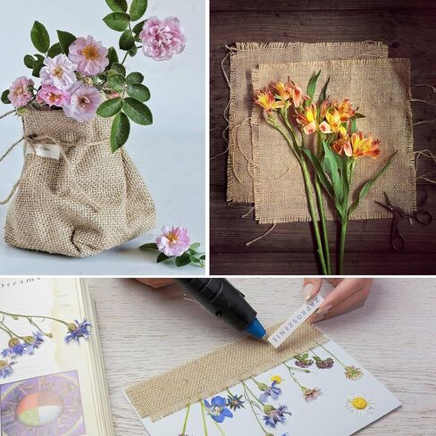 6 Inch Natural Burlap Fabric Roll 10 Yards Natural Jute Fabric Ribbon,Natural Jute Burlap Ribbon for DIY Gift Wrapping Craft Projects Wedding Christmas Home Decoration (15 cm,6 in) in Saudi Arabia