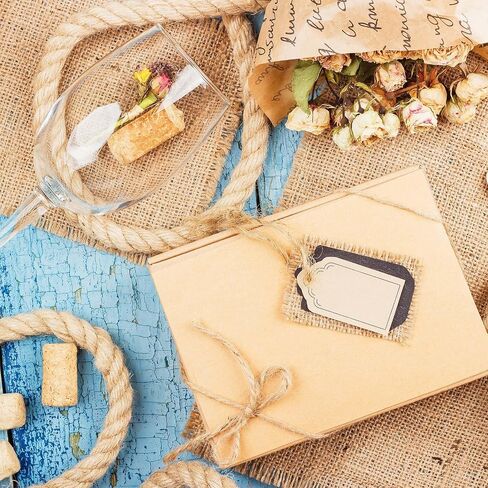6 Inch Natural Burlap Fabric Roll 10 Yards Natural Jute Fabric Ribbon,Natural Jute Burlap Ribbon for DIY Gift Wrapping Craft Projects Wedding Christmas Home Decoration (15 cm,6 in) in Saudi Arabia