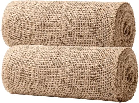 6 Inch Natural Burlap Fabric Roll 10 Yards Natural Jute Fabric Ribbon,Natural Jute Burlap Ribbon for DIY Gift Wrapping Craft Projects Wedding Christmas Home Decoration (15 cm,6 in) in Saudi Arabia