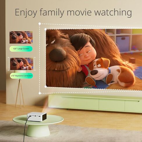 Yoton Mini Projector for Phone, Portable Small 1080P Full HD Supported for iOS/Android/Laptop, VideoProjector Y3 Compatible with Fire Stick, HDMI, USB, PS5, Xbox in Saudi Arabia