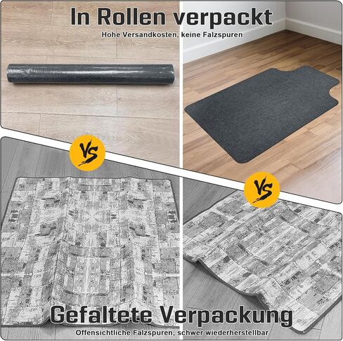 2 Pack Office Rolling Chair Mat for Carpet & Hardwood Floor 36"x48" Desk Chair Mat Extended Lip for Carpeted Floor Rolling Computer Chair Mat for Carpet Office Chair Floor Protector with Lip-Grey in Saudi Arabia