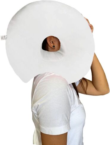 Donut Pillow for Ear Piercings - Comfortable Soft Ear Pillow for Side Sleeping - Reduces Ear Discomfort - Fun Decor, Stuffed Cushion and Toy, 14 Inches (Pink Icing) in Saudi Arabia