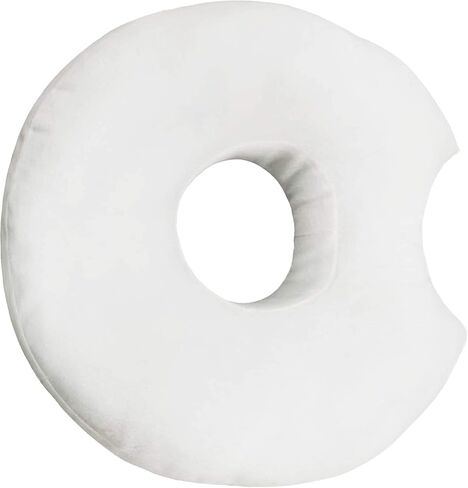 Donut Pillow for Ear Piercings - Comfortable Soft Ear Pillow for Side Sleeping - Reduces Ear Discomfort - Fun Decor, Stuffed Cushion and Toy, 14 Inches (Pink Icing) in Saudi Arabia