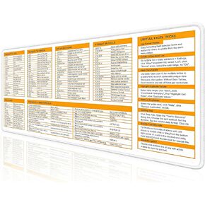 Excel Cheat Sheet Desk Desk ، وسادة الماوس الكبيرة الممتدة للألعاب ، واختصارات لوحة مفاتيح الكمبيوتر الكبير XXL لمفاتيح مفاتيح سطح المكتب ، وحصيرة مكتب جدول بيانات Office للوحة المفاتيح والكمبيوتر المحمول ، 31.5 × 15.7 بوصة ، أرجواني in Kuwait