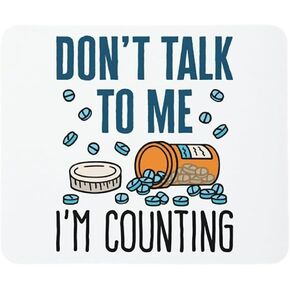 Don't Talk I'm Counting Mouse Pad Pharmacist Desk Mat American Flag Keyboad Mat Desk Accessories 9.5"x8" Color:Pharmacist