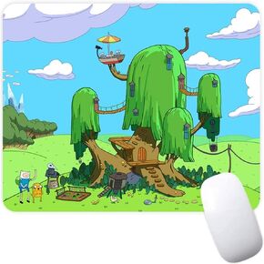 Jake The Dog Finn Princess Bubblegum Come Along with Me Adventure Time Cartoon Animated TV Show Non-Slip Mousepad Gaming Computer Mouse Pad Gaming Laptop Mouse Pad Stitched Edge 7.1 x 8.7 inches