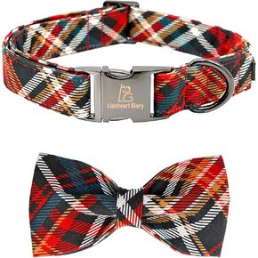 Lionheart Glory Plaid Dog Coglars Bowtie Cog Cog Twice Hucked Dickable Fall Dog Collar for X-Large Dogs Conflar Cog Bow Male Cog Dog in Kuwait