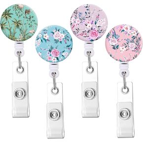 Retractable Badge Reel Cute Badge Holder with Alligator Clip Nurse Name Decorative Badge Reels on ID Card Holders for Teacher, Student, Office Worker(Bible Verse)
