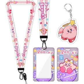 Neck Lanyard with ID Badge Holder for Keys Key Chain Card Kawaii Lanyards for Women Girl Kids Teachers GS428