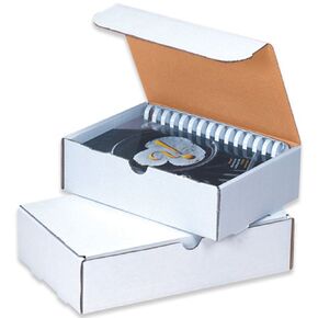 Aviditi White Literature Mailing Boxes, 11-1/8 x 8-3/4 x 4 Inches, Pack of 50, Crush-Proof, For Shipping, Mailing and Storing