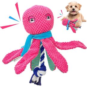 Squeaky Dog Toys for Small Dogs, Cute Plush Small Dog Toys for Indoor Play, Interactive Dog Toys with Non-Shedding Material for Small and Medium Dogs - 4pack