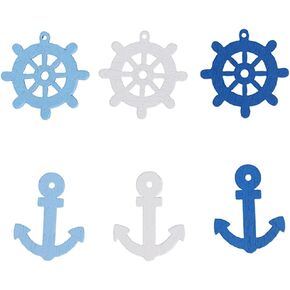 PRETYZOOM Anchor Decorations 100Pcs Boat Rudder Pendant Scrapbook Embellishments Scrapbooking Boat Anchor Scrapbooking Home Decorations Scrapbooking Embellishments