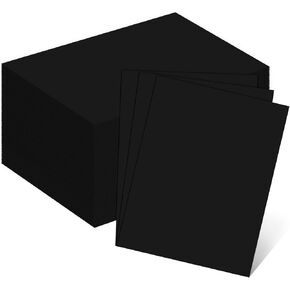 110lb Black Heavyweight Construction Paper, Goefun 100 Sheets Black Cardstock Paper Thick Paper for Invitations, Menus, Scrapbook, DIY Cards