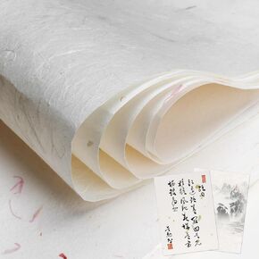 A4 Mulberry Paper 50 Sheets for Decoupage, Decorative 8.5 x 11.6inches Rice Paper for Crafts, Handmade Natural Fiber Mulberry Paper for Crafting, Printing,Writing,Painting, Calligraphy