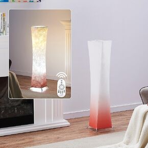 chiphy Floor Lamp, 52" (S) Column Floor Lamp, 10 Dimmable Brightness 2700K-6500K Color Temperature, Marble Fabric Lampshade, with Remote, Modern Lamp for Living Room, Bedroom, Kids Room, Office