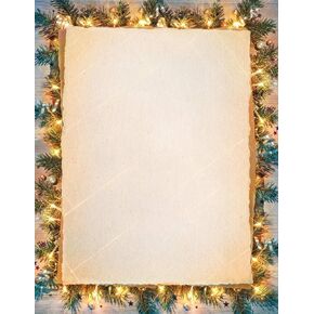 Pine Greetings Holiday Stationery Paper - 80 Sheets Christmas Letterhead