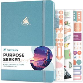 Clever Fox Purpose Seeker Journal – Guided Manifestation & Life Reflection Planner for Daily Self-Exploration, Goal-Setting & Gratitude (Mystic Blue) in Kuwait