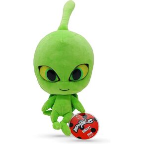 Miraculous Ladybug - Kwami Mon Ami Wayzz, 9-inch Turtle Plush Toys for Kids, Super Soft Stuffed Toy with Resin Eyes, High Glitter and Gloss, and Detailed Stitching Finishes (Wyncor)