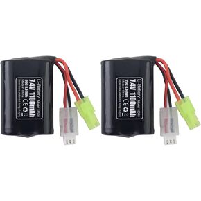 2PCS 7.4V 1100mAh Lithium Battery for H102 TX121 High Speed RC Boat Outdoor Water Electric RC Toy Rowing