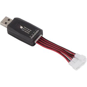 SUNGOOYUE CX405 4CH USB Battery Charger, Plastic Micro Mini USB Battery Charger for 1S 3.7V Lipo LiHV 3.8V Battery for RC Helicopter