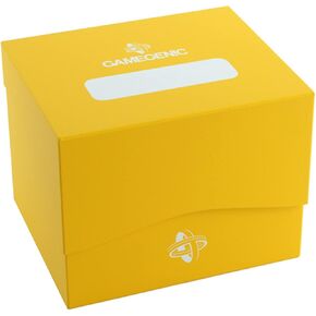 Gamegenic Side Holder 100+ XL Casual Deck Box | Double-Sleeved Card Storage with Flex Card Divider | Premium Card Protector | Cobra Neck Technology | Holds up to 100 Cards | Yellow Color | Made