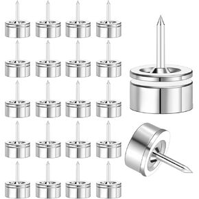 Magnetic Push Pins, 20 Sets Magnet Thumbtack for Board [1s Quick Pin] Strong Decorative Pushpins Poster Holder, Durable Map Pin Tack for Office School Supplies Wall Bulletin, Zero Hole Hold Way