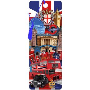 Bookmark - Visit to London from Deluxebase. A London Book Marker with lenticular 3D Artwork Licensed from Renowned Artist Michael Searle