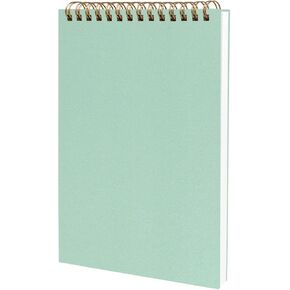 Upright Mint Green Sketch Coil Notebooks, 1-Pack, 7.5 x 5.1 Inches, Hardcover with 1150GSM Cardstock, 100 Pages / 50 Sheets, 100GSM Paper