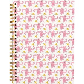 Quicqod Monkey Funny Pink Notebook Journals ، دفتر ملاحظات لطيف لـ Teen Girls Women Lovers ، Grardcover Spiral Notebook 5.5x8.3