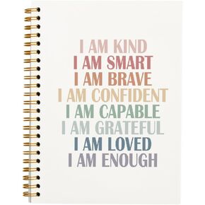 Tizzer Mental Health Journal, Journal for Teen Girls, Positive Inspirational Lined Hardcover College Ruled Spiral Notebook Journal 5.5×8.3 Inch, Inspirational Gifts for Women Teen Girls