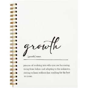 Growth Definition Spiral Notebook Journal, Growth Mindset College Ruled Spiral Notebook Journal for Work Notes Journaling, Motivational Inspirational Hardcover Spiral Notebook 5.5x8.3