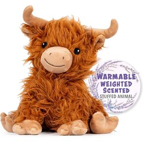 1i4 Group Warm Pals - Highland Cow - Cozy Lavender Scented Plush Toys - Stuffed Animal - Coolable Bedtime Comfort Plushie
