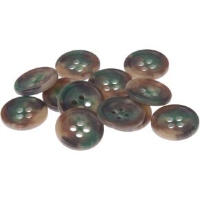 Mibo 12pcs Rod Polyester Button - 4 Hole - Military Camouflage Pattern - 32L(20mm)