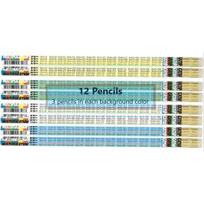 Musgrave Multiplication Math Table Designer Pencil for Awards, Incentives and Motivation (36)