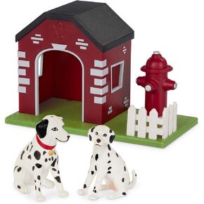 Terra by Battat – 5 Pcs Dog House Playset –Toy Dog Figurines for Kids 3-Years-Old and Up
