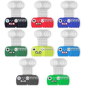 24PCS Video Game Party Favors, Mini Game Controller Keychains, Goodie Bags Keychain, Game Controller Theme Gift for Child Birthday Party, 8 Colors (24pcs)