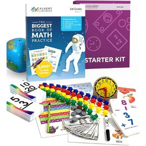 Calvert 1st Grade Starter Kit and Clubhouse Biggest Book of Math Practice